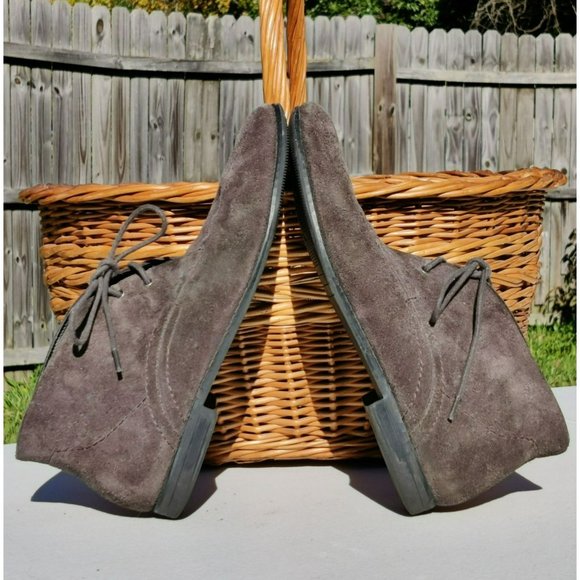 Franco Sarto Lace Up Ankle Booties 8M Gray Suede - Picture 4 of 11